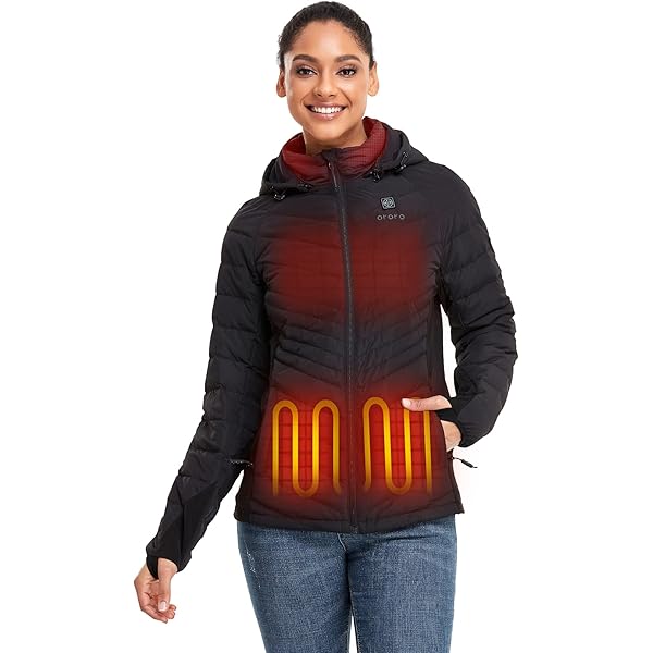 Amazon.com: ORORO Women's Long Heated Jacket with USB-C